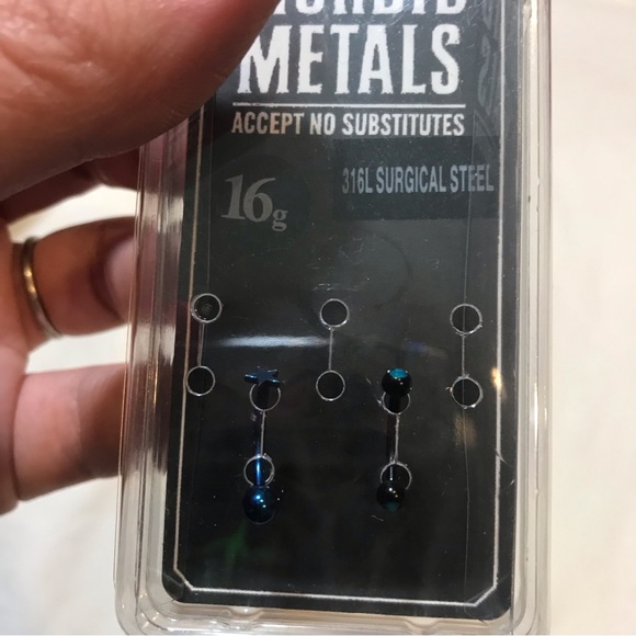 FREE * Morbid Metals NEW Eyebrow Vertical Labret Piercing Balls Stars Rhinestone - Picture 3 of 8